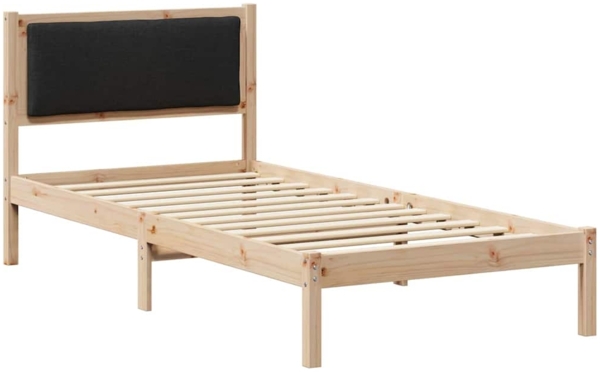 vidaXL Bettrahmen Schwarz 100 x 200 cm Massives Kiefernholz 878141