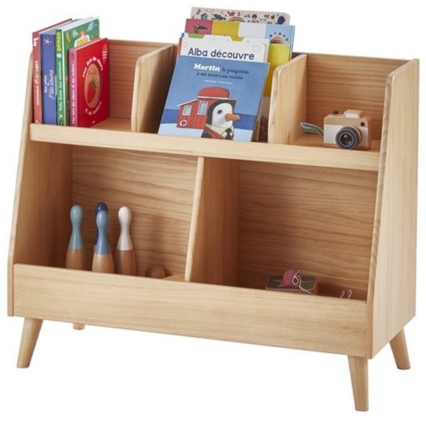vertbaudet Bücherregal Kinderzimmer Regal KONFETTI NATUR, 5 Fächer Bild 3