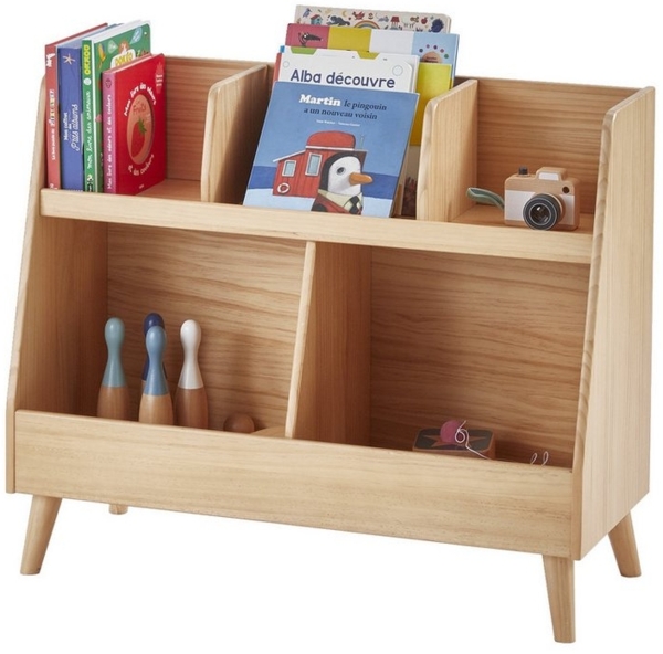 vertbaudet Bücherregal Kinderzimmer Regal KONFETTI NATUR, 5 Fächer Bild 1