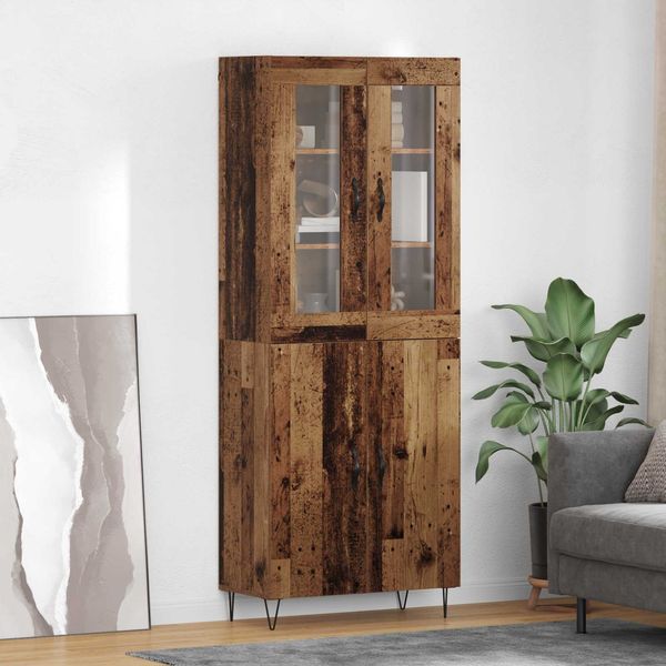 vidaXL Highboard Altholz 69,5 x 34 x 180 cm Holzwerkstoff 3402692