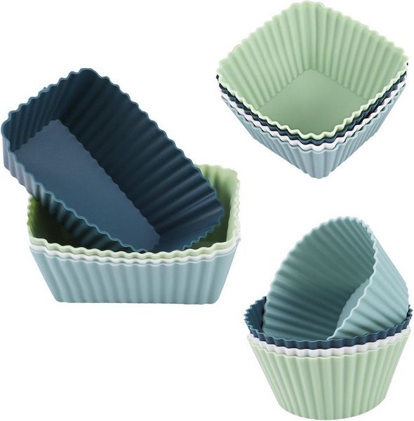 FELIXLEO Silikonform 12 x Silikon Muffinform Cupcake Backform Set, (1-tlg)
