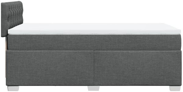 vidaXL Boxspringbett mit Matratze Dunkelgrau 90x190 cm Stoff 3285751 Bild 5