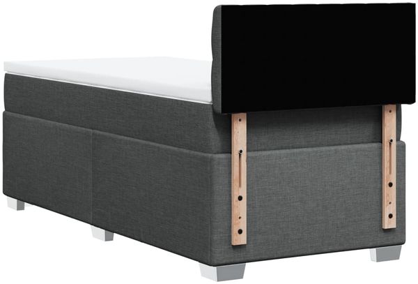 vidaXL Boxspringbett mit Matratze Dunkelgrau 90x190 cm Stoff 3285751 Bild 6
