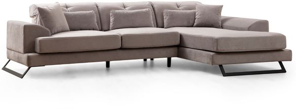 Ecksofa, 'Frido', 92 x 190 x 304, Hellgrau Bild 6