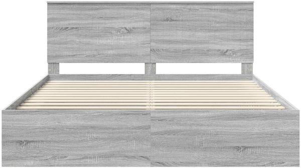vidaXL Bettrahmen Graues Sonoma 180 x 200 cm Massives Kiefernholz 3410979 Bild 7