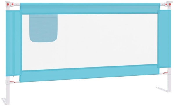 Kleinkind-Bettschutzgitter Blau 160x25 cm Stoff