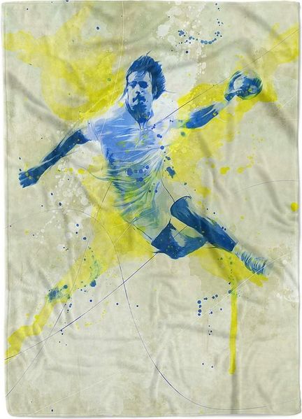 Sinus Art Handtücher SplashArt Sport Handtuch Strandhandtuch Saunatuch Kuscheldecke Kunstvoll Handball Sportha, Baumwolle-Polyester-Mix (1-St), Handtuch