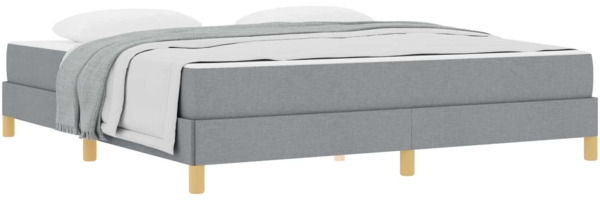 vidaXL Boxspringbett mit Matratze Hellgrau 180 x 200 cm Stoff 3398584