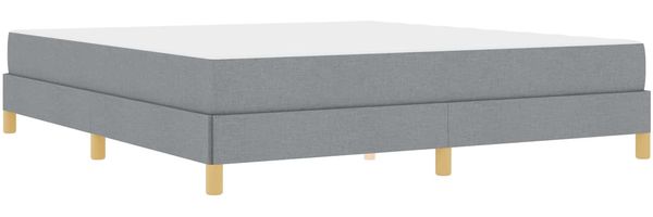 vidaXL Boxspringbett mit Matratze Hellgrau 180 x 200 cm Stoff 3398584 Bild 4