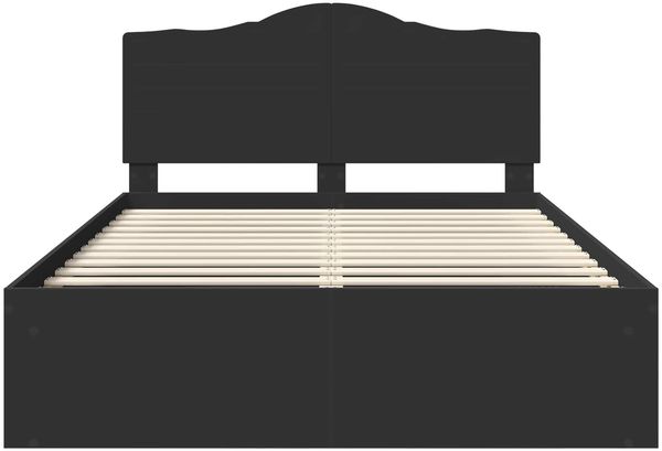vidaXL Bettrahmen Schwarz 160 x 200 cm Massives Kiefernholz 3413282 Bild 7