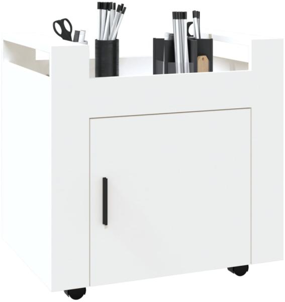 vidaXL Bürowagen Weiß 60x45x60 cm Holzwerkstoff 816608 Bild 9