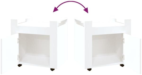 vidaXL Bürowagen Weiß 60x45x60 cm Holzwerkstoff 816608 Bild 11