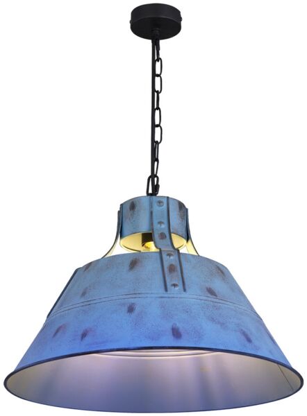 RGB LED Pendelleuchte blau-antik, 45 cm