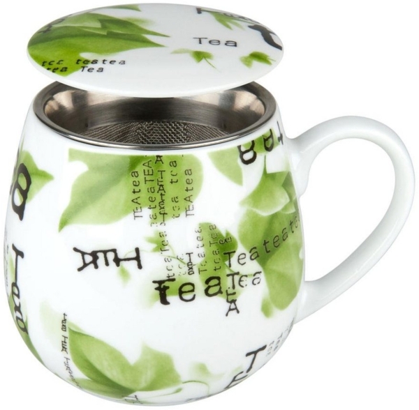Könitz Becher mit Sieb und Deckel 420 ml Tea for you - Tea Collage / Teebecher