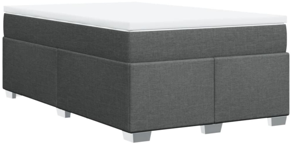 vidaXL Boxspringbett mit Matratze Dunkelgrau 120x200 cm Stoff 3285124 Bild 8