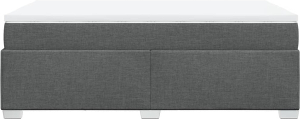 vidaXL Boxspringbett mit Matratze Dunkelgrau 120x200 cm Stoff 3285124 Bild 7