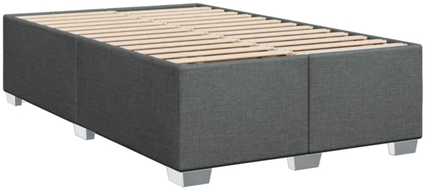 vidaXL Boxspringbett mit Matratze Dunkelgrau 120x200 cm Stoff 3285124 Bild 4