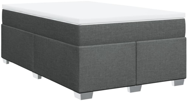 vidaXL Boxspringbett mit Matratze Dunkelgrau 120x200 cm Stoff 3285124 Bild 1