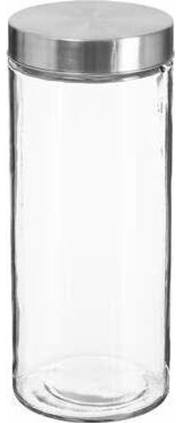 5five Vorratsdose Glas mit Deckel aus Edelstahl 2000 ml
