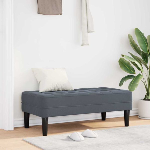 vidaXL Bank mit Kissen Dunkelgrau 113 x 57 x 39 cm Samt 42001948