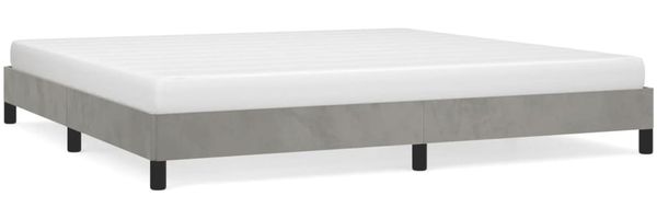 Doppelbett, Bettgestell Modernen ohne Matratze Hellgrau 200x200 cm Samt d2584e