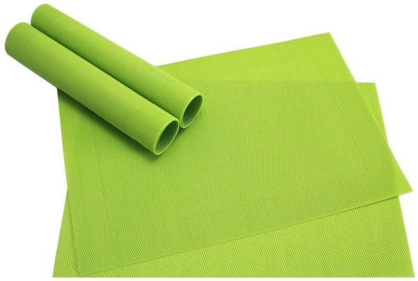 matches21 HOME & HOBBY Platzset Tischset BORDA 4er Grün Hellgrün Tischunterlage als Tischdeko, (4-St), modernes Esstisch Platzdeckchen als abwaschbarer Tischuntersetzer Bild 4