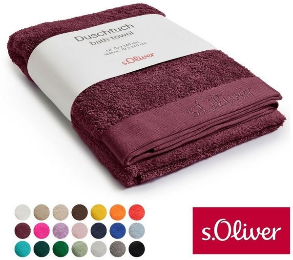 s.Oliver Duschtuch s.Oliver, Premium Qualität, 600 gr/m², auch als Sets erhältlich, Walkfrottier (1-St), große Farbauswahl, auch als Handtuch, Waschhandschuh, Gästetuch