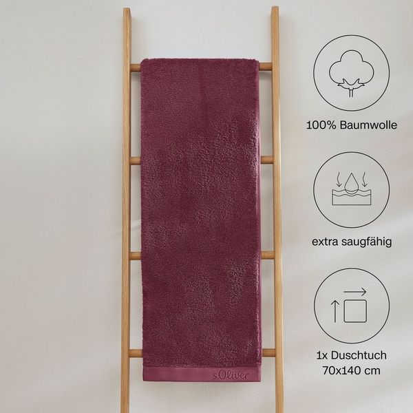 s.Oliver Duschtuch s.Oliver, Premium Qualität, 600 gr/m², auch als Sets erhältlich, Walkfrottier (1-St), große Farbauswahl, auch als Handtuch, Waschhandschuh, Gästetuch