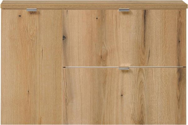 Waschtischunterschrank Skelbolu 90x60x40 cm Eicheoptik [en. casa]
