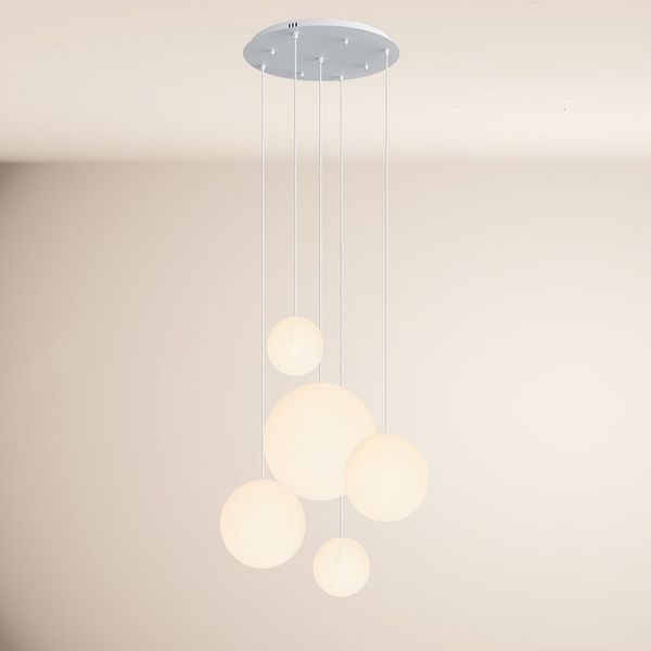 s.luce Orb 5-flammige Galerielampe Modular Weiß