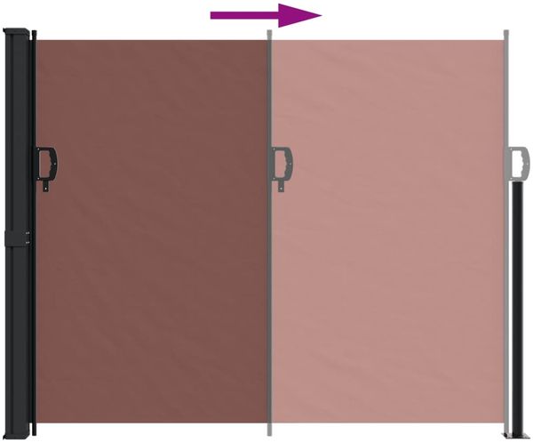 vidaXL Seitenmarkise Ausziehbar Braun 160x300 cm 4004314 Bild 5