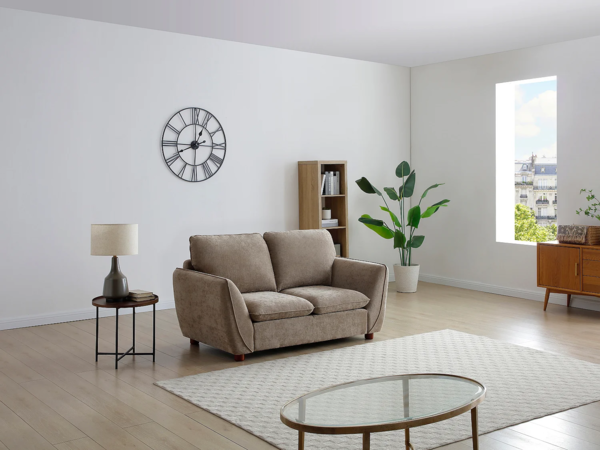 Vente-unique - Sofa 2‑Sitzer – Stoff – Taupe – MENARDIA