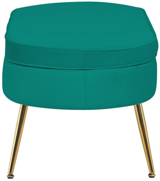 Sitzpouf Oval Samt Grün 99x44x40 cm