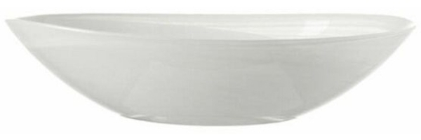 Leonardo La Baia Alabastro Ovale Schale, Semitransparentes Glas, Handgefertigt, Weiß, 22 cm, 031198