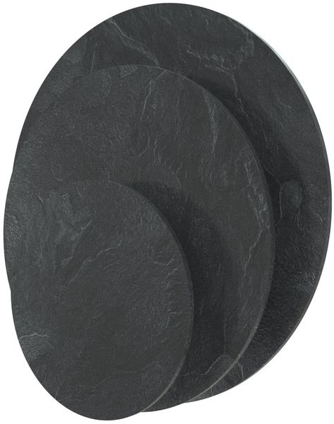 Dekor Spanplatte 19mm Tischplatte rund melaminharzbeschichtet Schiefer D2813 mit ABS Kante Umleimer - Größe 110 x 110 cm - Höhe 1,9 cm - Farbe Schiefer Bild 5