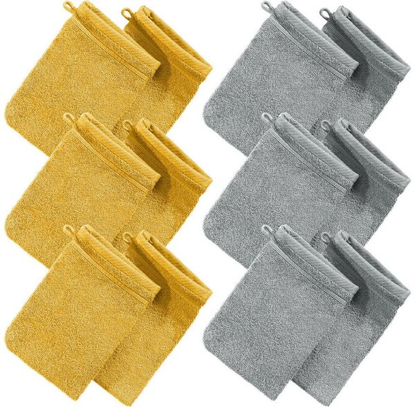 Erwin Müller Handtuch Set Waschhandschuh "Heidelberg" 12er-Pack, Frottier, Walk-Frottier Uni
