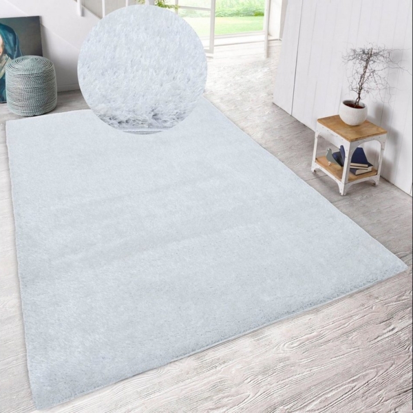 my home Hochflor-Teppich Malin, rechteckig, Höhe: 43 mm, Shaggy in Uni-Farben, einfarbig, leicht glänzend, besonders weich Bild 1