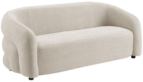 riess-ambiente 3-Sitzer VOGUE 200cm beige – Sofa, Chenille, modern, Schaumstoff-Polsterung, Einzelartikel 1 Teile, komfortable Stoff-Couch mit 3 Sitzplätzen – ideal fürs Wohnzimmer
