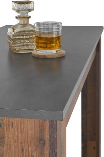 Stolkom Sp.z.o.o. Bartisch in anthrazit, Old Style dunkel - 115x103x50 (BxHxT) Bild 3