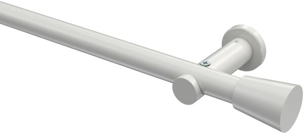 Gardinenstangen-Set Platon Sitra 120 cm, 1-läufig (ohne Ringe), 20 mm Ø Weiß