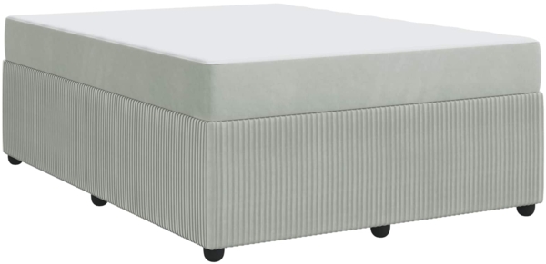 vidaXL Bettrahmen mit Matratze Hellgrau 160 x 200 cm Stoff 3398412