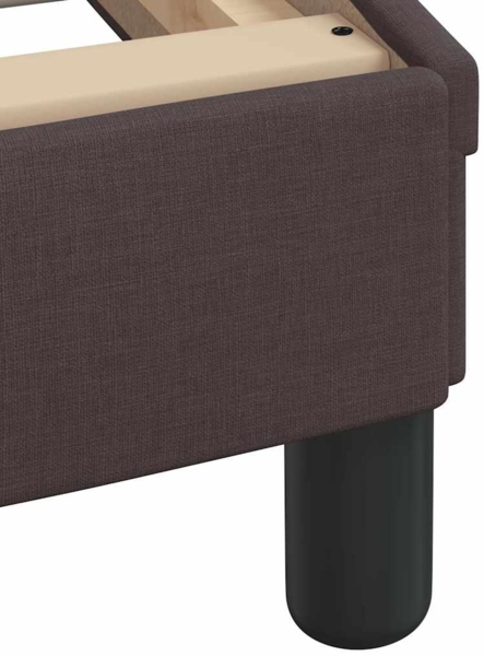 vidaXL Bettgestell ohne Matratze Dunkelbraun 140x200 cm Stoff 3310604 Bild 9