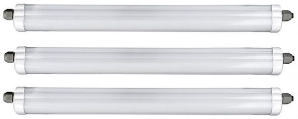 3er Set LED Wannenlampe, 5760 lm, 6500K kaltweiß, L 150 cm