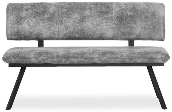 B&D home Essbank JUNA (1-St), gepolstert, stabiles Metallgestell, mit Rückenlehne, in 140 oder 160cm