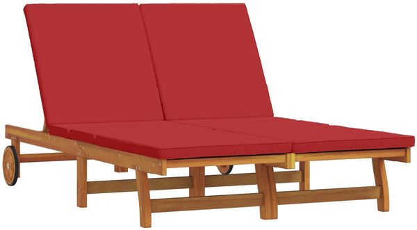 vidaXL Sonnenliege Braun 125 x 200 x 84 cm Massivholz Akazie 3325192