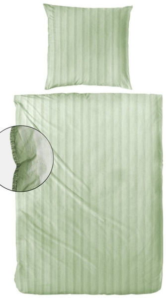 Bettwäsche STONEWASH Renforce - 135x200 cm, grün