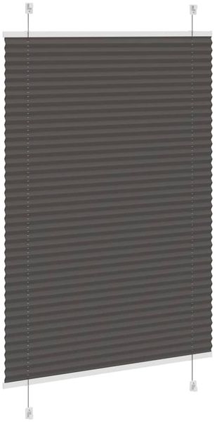 vidaXL Plissee Schwarz 100x150 cm Stoffbreite 99,4 cm Polyester 4015143 Bild 4