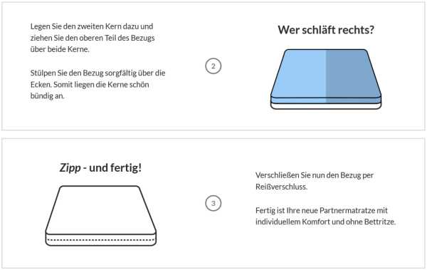AM Qualitätsmatratzen | Premium 7-Zonen Partnermatratze 200x220 cm - H2 & H4 - Taschenfederkernmatratze (480 Federn/2m²) Bild 4