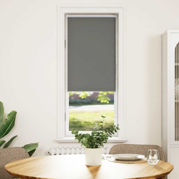 vidaXL Verdunkelungsrollo Grau 55x150 cm Stoffbreite 50,7 cm Polyester 4011119