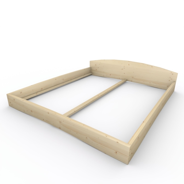 Holzbett (Fichte) "Rosi" 200 x 220 cm 20 cm mit Kopfteil Massivholzbett Bett